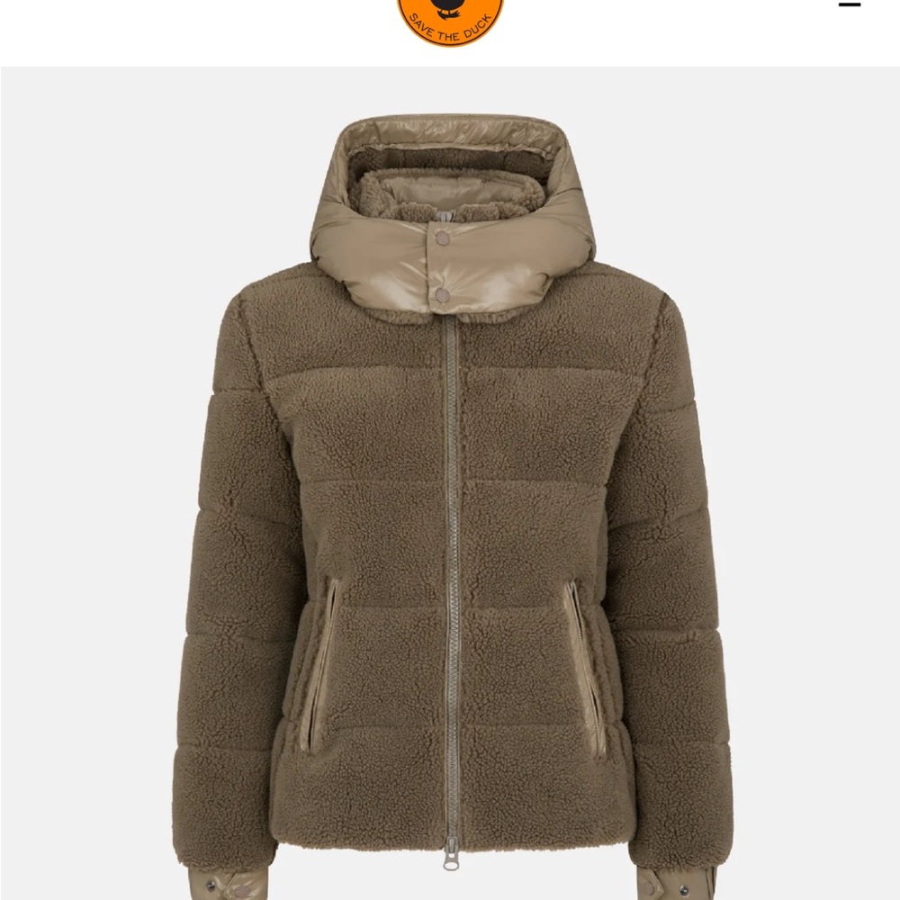 SAVE THE DUCK Taupe Puffer Jacket